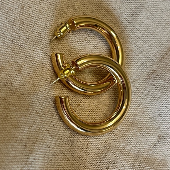Gold Hoop Earrings - Picture 3 of 5